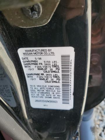JN8AR05Y4XW289923 - 1999 NISSAN PATHFINDER LE შავი ფოტო 14