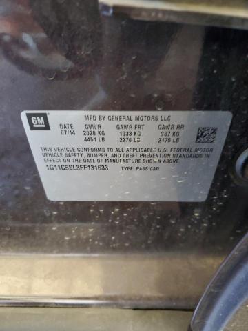 1G11C5SL3FF131633 - 2015 CHEVROLET MALIBU 1LT PURPLE photo 12