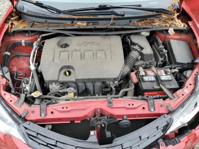 2T1BURHE5EC010800 - 2014 TOYOTA COROLLA L RED photo 11