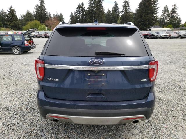 1FM5K8F82GGC89407 - 2016 FORD EXPLORER LIMITED BLUE photo 6