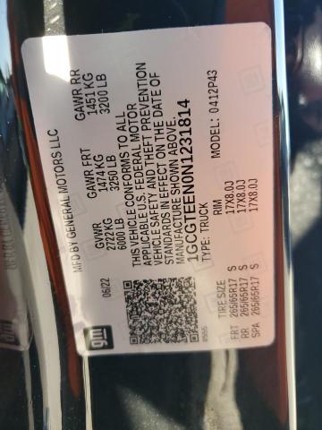 1GCGTEEN0N1231814 - 2022 CHEVROLET COLORADO ZR2 BLACK photo 12