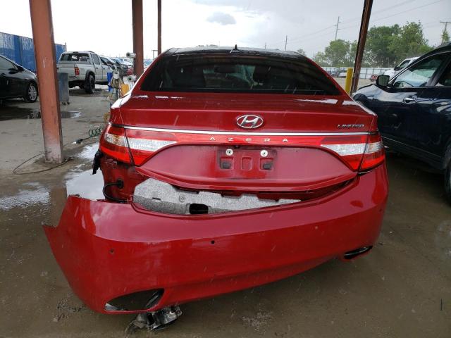 KMHFH4JG9EA410833 - 2014 HYUNDAI AZERA GLS RED photo 6