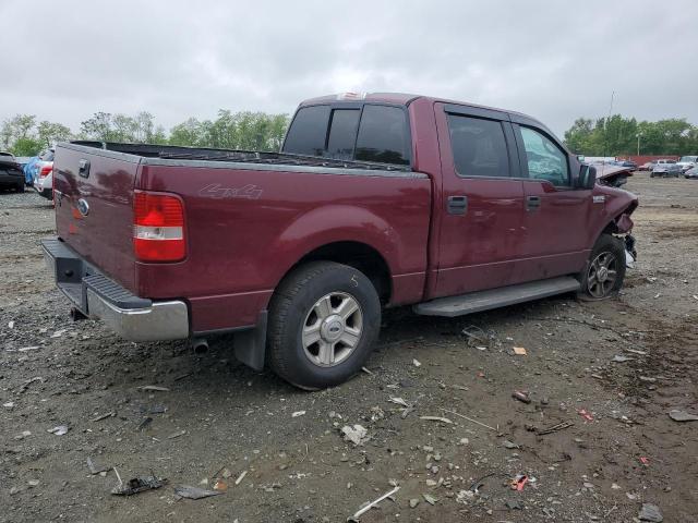 1FTPW14544KC67886 - 2005 FORD F150 SUPERCREW BURGUNDY photo 3