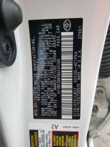 4T1BK3DB5BU434390 - 2011 TOYOTA AVALON BASE Ağ foto 12