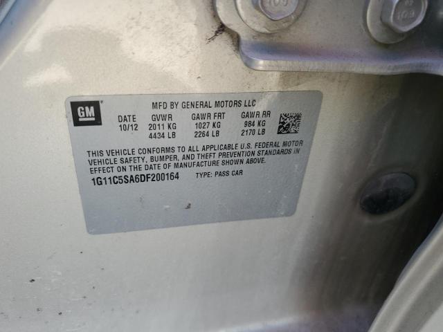 1G11C5SA6DF200164 - 2013 CHEVROLET MALIBU 1LT GOLD photo 12