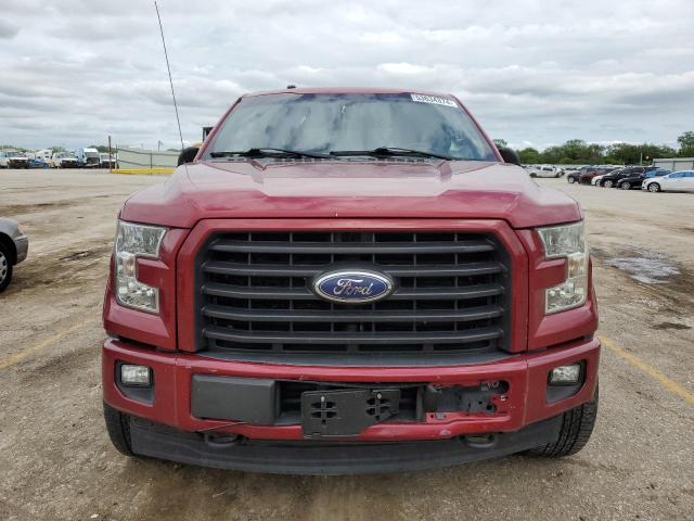 1FTEW1EP3HKC52504 - 2017 FORD F150 SUPERCREW RED photo 5