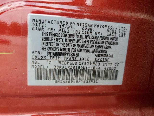 3N1AB8DV8PY233436 - 2023 NISSAN SENTRA SR BURGUNDY photo 13