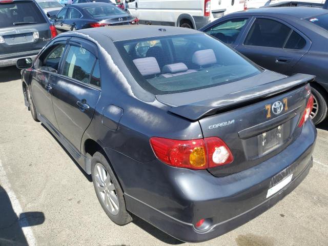 1NXBU40E69Z147506 - 2009 TOYOTA COROLLA BASE GRAY photo 2