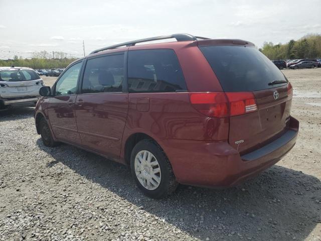 5TDZA23C44S184285 - 2004 TOYOTA SIENNA CE RED photo 2