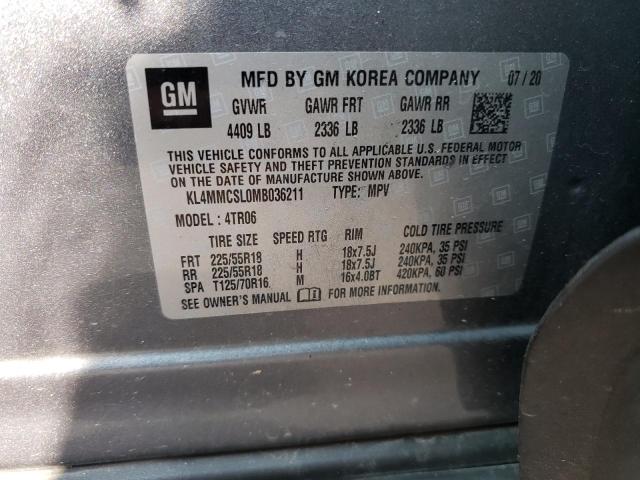 KL4MMCSL0MB036211 - 2021 BUICK ENCORE GX PREFERRED GRAY photo 12