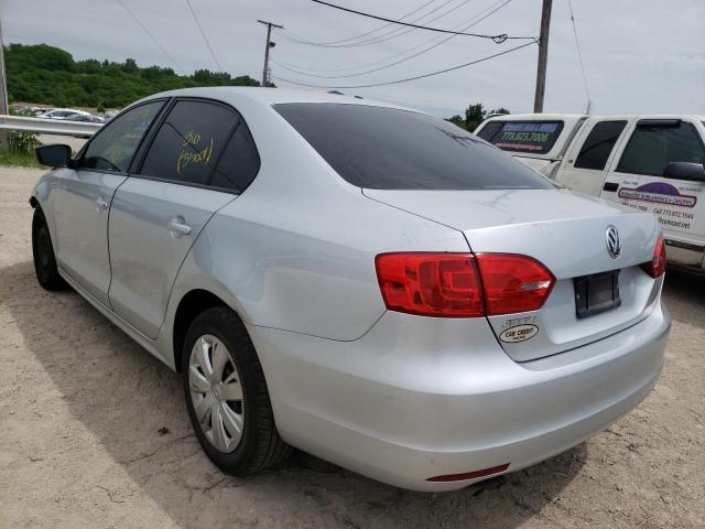 3VW2K7AJ3BM358080 - 2011 VOLKSWAGEN JETTA BASE Արծաթագույն լուսանկար 3
