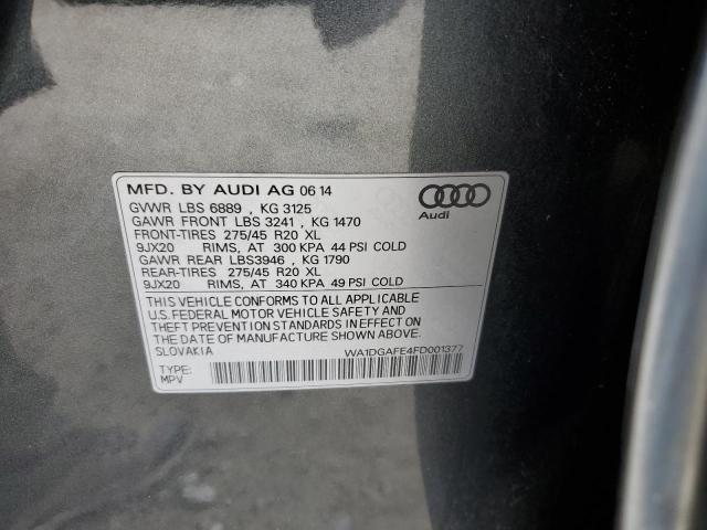 WA1DGAFE4FD001377 - 2015 AUDI Q7 PRESTIGE GRAY photo 13