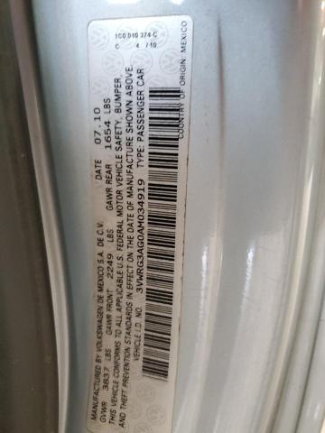 3VWRG3AG0AM034919 - 2010 VOLKSWAGEN NEW BEETLE BLUE photo 13