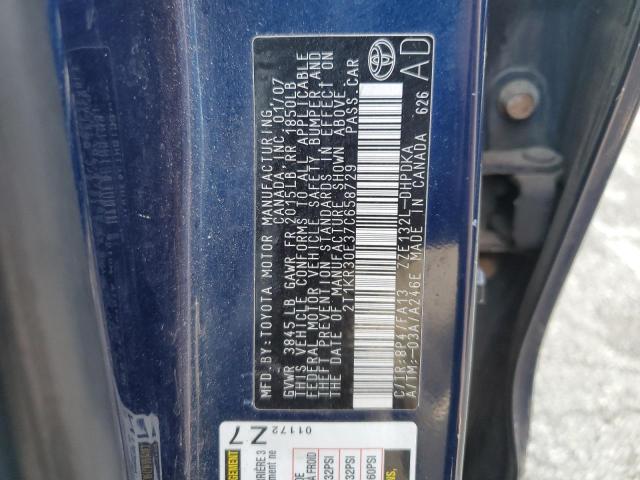 2T1KR30E37C658729 - 2007 TOYOTA COROLLA MA XR BLUE photo 12