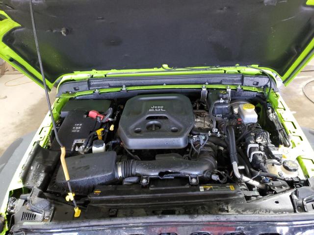 1C4HJXDNXMW819955 - 2021 JEEP WRANGLER SPORT მწვანე ფოტო 11