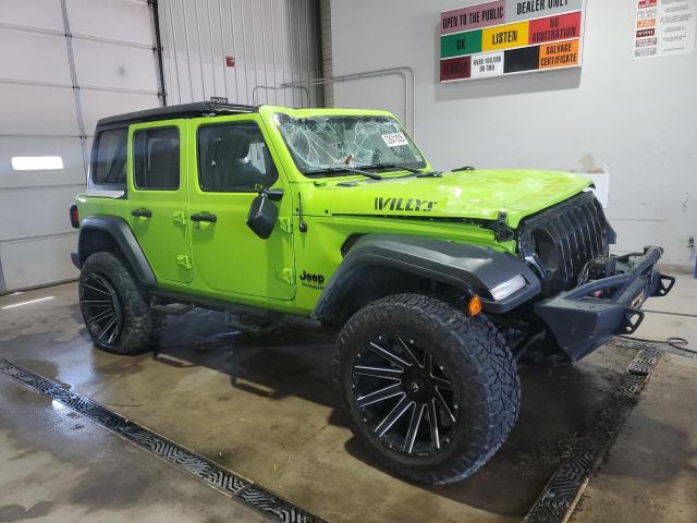 1C4HJXDNXMW819955 - 2021 JEEP WRANGLER SPORT მწვანე ფოტო 4