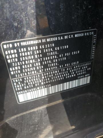 3VV2B7AX0LM181739 - 2020 VOLKSWAGEN TIGUAN SE შავი ფოტო 13