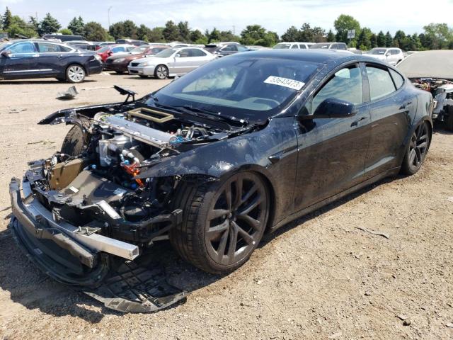 5YJSA1E64NF480397 - 2022 TESLA MODEL S Սև լուսանկար 1