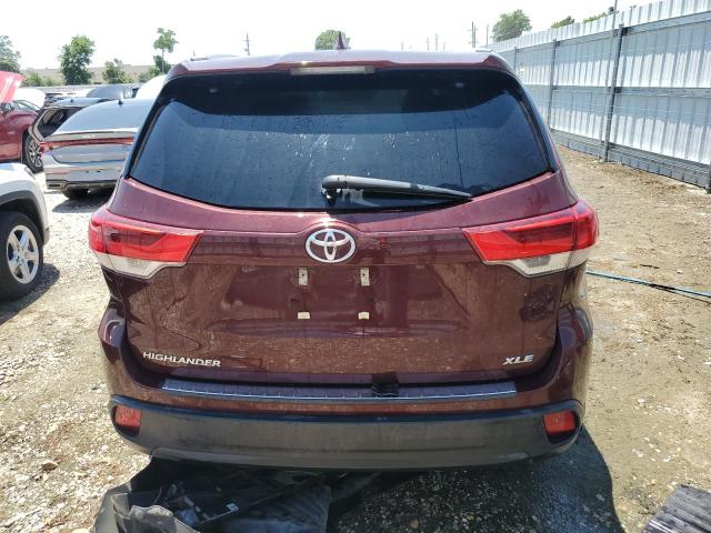 5TDKZRFH5KS359828 - 2019 TOYOTA HIGHLANDER SE BURGUNDY photo 6