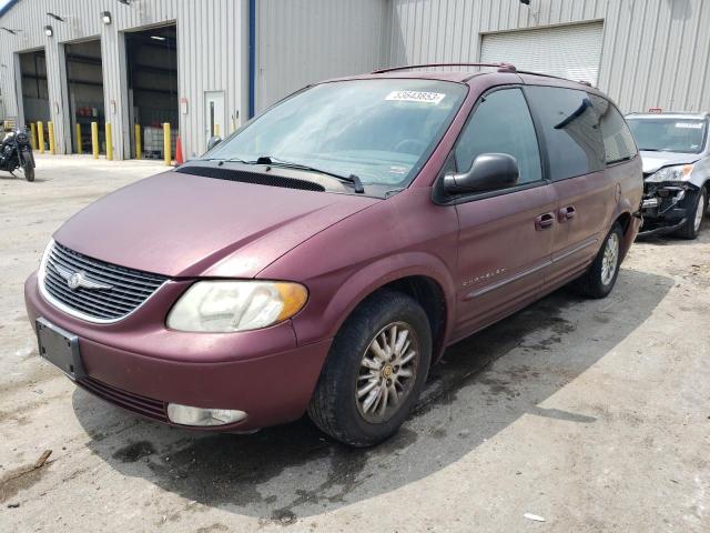 2C8GP64L91R264244 - 2001 CHRYSLER TOWN&COUNT LIMITED MAROON photo 1