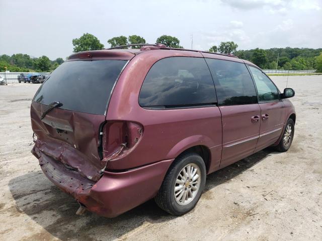 2C8GP64L91R264244 - 2001 CHRYSLER TOWN&COUNT LIMITED MAROON photo 3