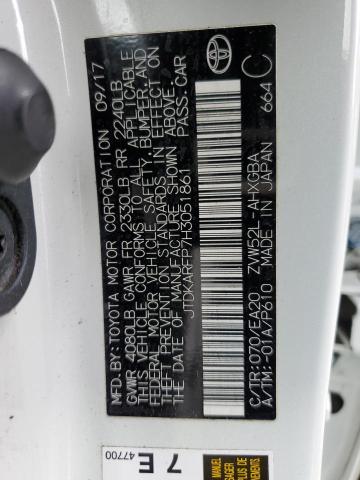 JTDKARFP7H3051861 - 2017 TOYOTA PRIUS PRIM 白色 照片 12