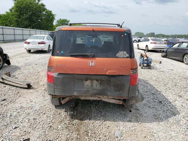 5J6YH275X4L005925 - 2004 HONDA ELEMENT EX ORANGE photo 6