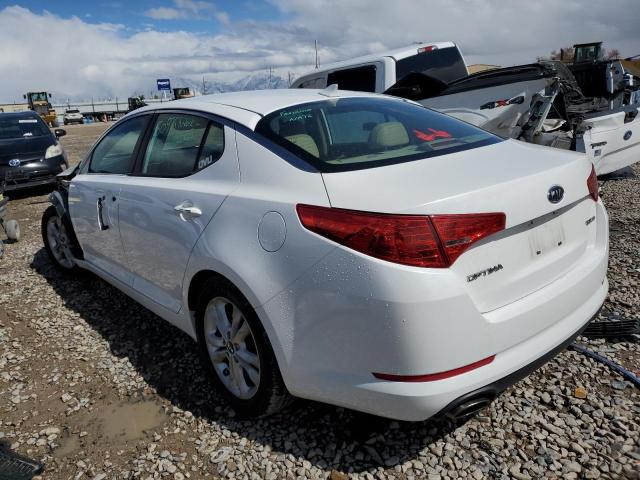 KNAGN4A77B5147437 - 2011 KIA OPTIMA EX WHITE photo 2