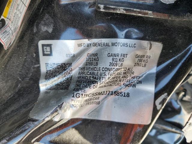 1G1BC5SM2J7188518 - 2018 CHEVROLET CRUZE LS BLACK photo 13