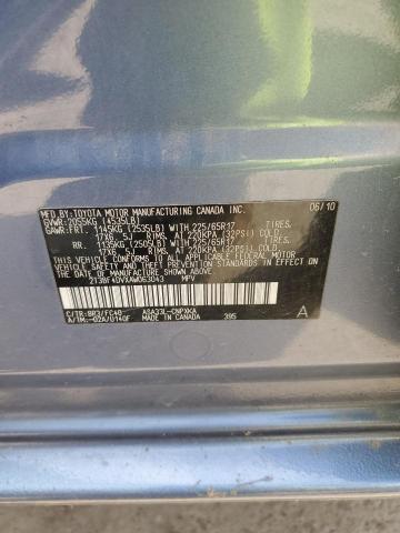 2T3BF4DVXAW063043 - 2010 TOYOTA RAV4 BLUE photo 12