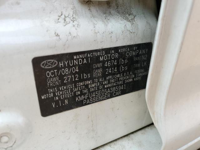 KMHFU45E05A385941 - 2005 HYUNDAI XG 350 WHITE photo 13