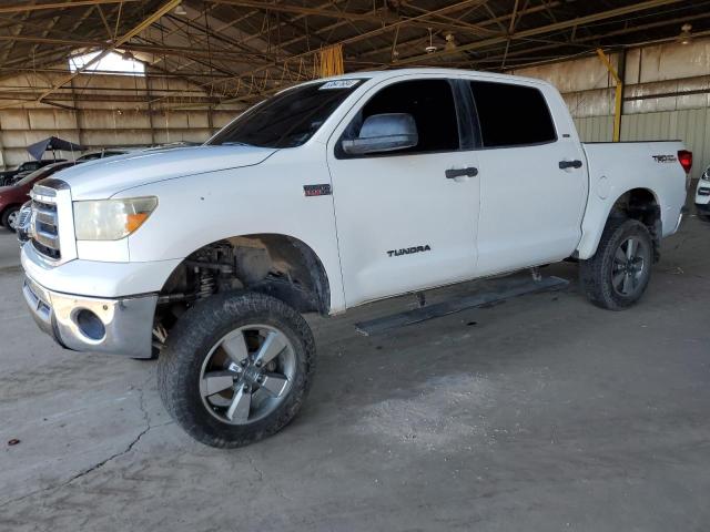 5TFEY5F12BX099328 - 2011 TOYOTA TUNDRA CREWMAX SR5 WHITE photo 1