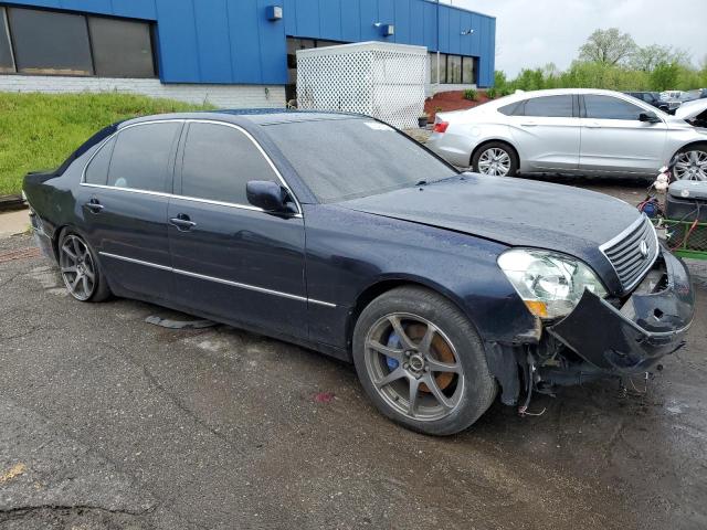 JTHBN30F010048680 - 2001 LEXUS LS 430 BLUE photo 4