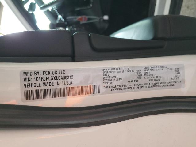 1C4RJFLGXLC400313 - 2020 JEEP GRAND CHER TRAILHAWK თეთრი ფოტო 12