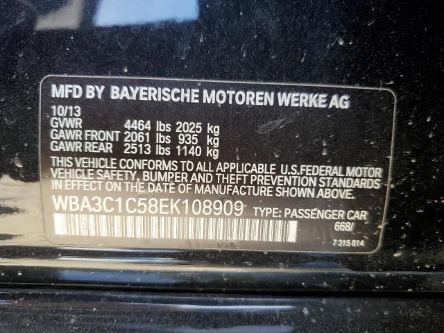 WBA3C1C58EK108909 - 2014 BMW 328 I SULEV BLACK photo 13