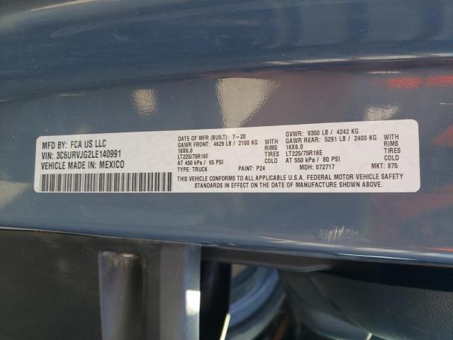 3C6URVJG2LE140991 - 2020 RAM PROMASTER 3500 HIGH 蓝色 照片 14