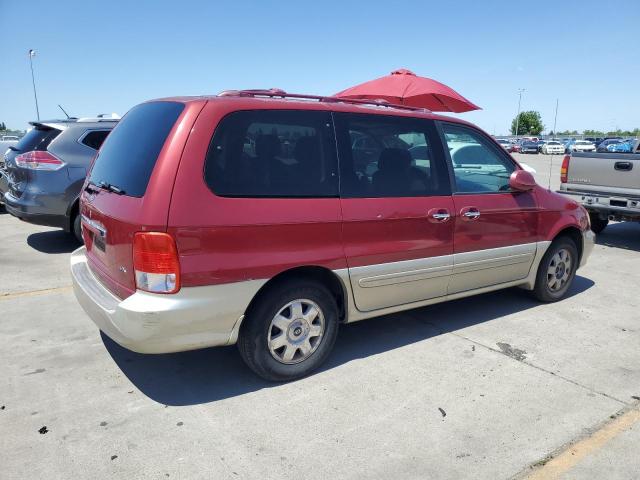 KNDUP131726328720 - 2002 KIA SEDONA EX RED photo 3