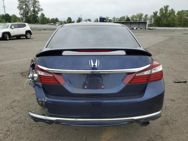 1HGCR2F30GA118698 - 2016 HONDA ACCORD LX BLUE photo 6