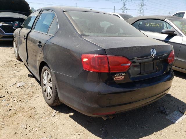 3VW2K7AJXCM409513 - 2012 VOLKSWAGEN JETTA BASE Noir photo 2