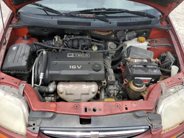 KL1TD52665B409395 - 2005 CHEVROLET AVEO BASE RED photo 11