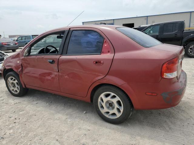 KL1TD52665B409395 - 2005 CHEVROLET AVEO BASE RED photo 2