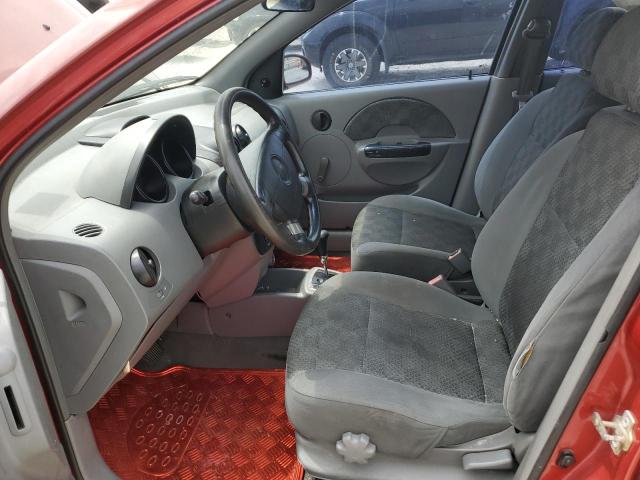 KL1TD52665B409395 - 2005 CHEVROLET AVEO BASE RED photo 7