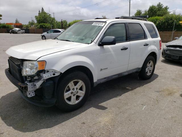 1FMCU49389KB62347 - 2009 FORD ESCAPE HYBRID WHITE photo 1