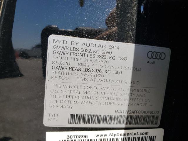 WA1WGAFP8FA046060 - 2015 AUDI Q5 PRESTIGE BLACK photo 13