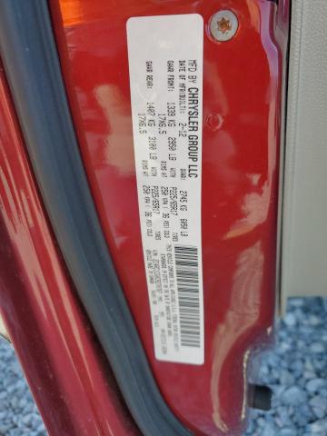 2C4RC1CG0CR270787 - 2012 CHRYSLER TOWN & COU TOURING L BURGUNDY photo 13