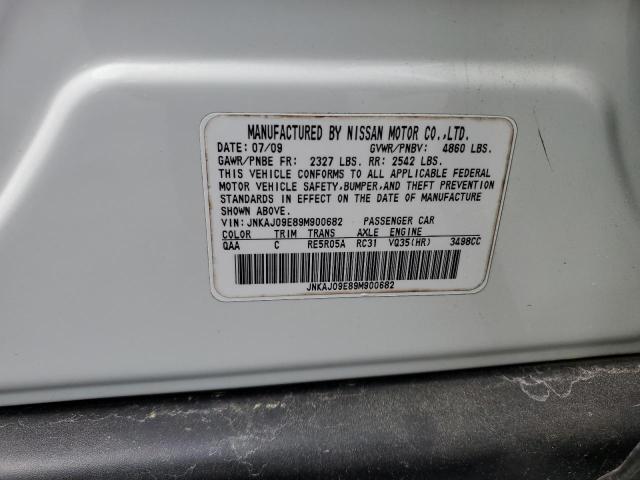 JNKAJ09E89M900682 - 2009 INFINITI EX35 BASE Սպիտակ լուսանկար 12