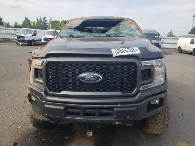 1FTEX1EP7JKE00981 - 2018 FORD F150 SUPER CAB BLACK photo 5