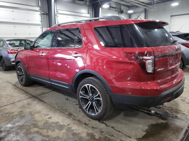 1FM5K8GT6EGB78813 - 2014 FORD EXPLORER SPORT RED photo 2