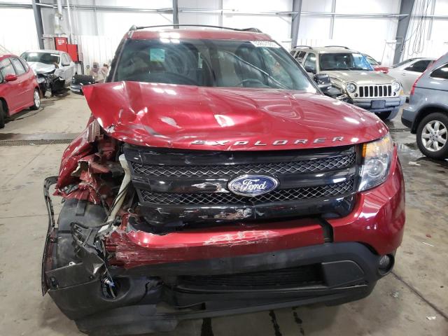 1FM5K8GT6EGB78813 - 2014 FORD EXPLORER SPORT RED photo 5