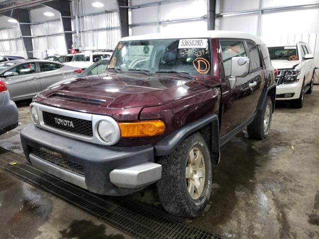 JTEBU11F170093641 - 2007 TOYOTA FJ CRUISER MAROON photo 2